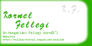 kornel fellegi business card
